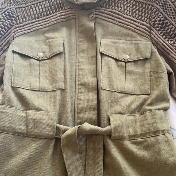 Sea New York Sz XS Baja Lace Military Jacket Army Green - Picture 13 of 14